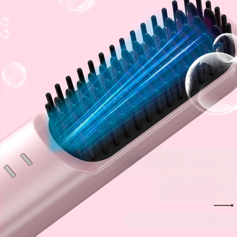 Bežični češanj za ravnanje i kovrčanje kose s negativnim ionima, keramička grijaća ploča 31 mm+, 4 razine kontrole temperature