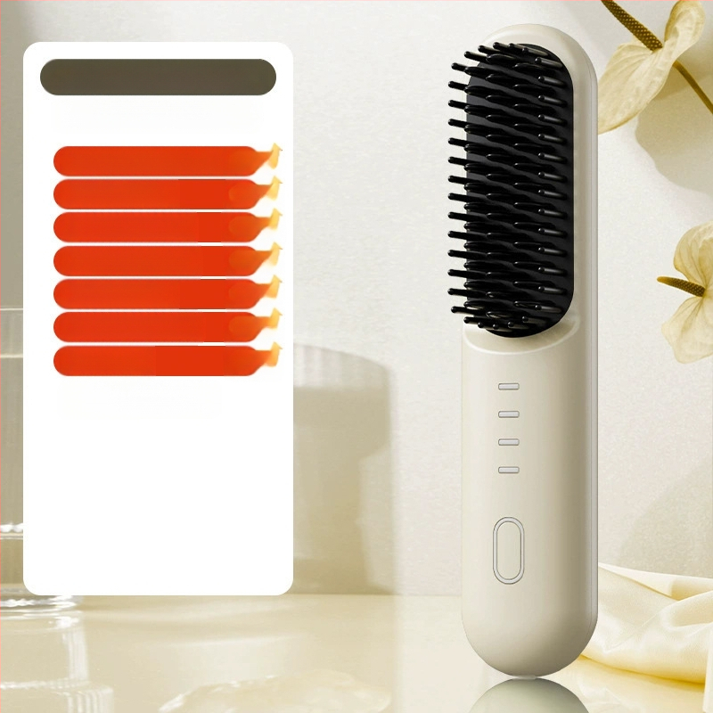 Bežični češanj za ravnanje i kovrčanje kose s negativnim ionima, keramička grijaća ploča 31 mm+, 4 razine kontrole temperature
