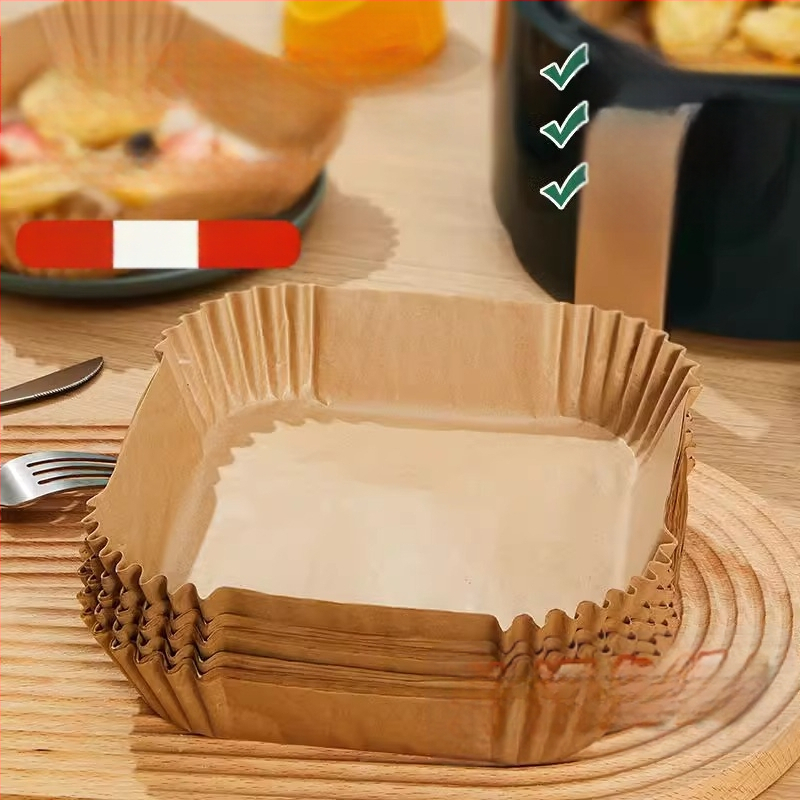 Élelmiszer-minőségű négyszögletes sütőpapír – kétoldalas szilikonpapír, olajat felszívó és magas hőmérsékletnek ellenálló sütőben való használatra