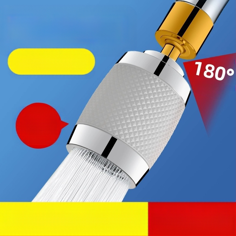 Virtuvės čiaupas – universalus išplėtėjas su pasukamuoju jungtimi, filtru ir apsauga nuo purslų; aliuminio lydinys; modelis 1; modernus minimalistinis dizainas