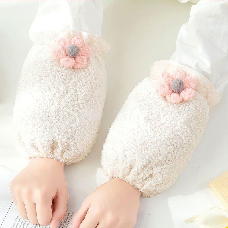 Oversleeves pentru femei, stil coreean, anti-murdărire, velur de iarnă, design original