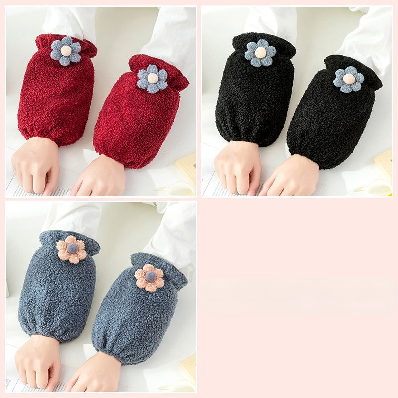 Oversleeves pentru femei, stil coreean, anti-murdărire, velur de iarnă, design original