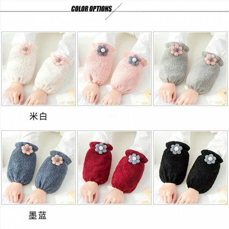 Oversleeves pentru femei, stil coreean, anti-murdărire, velur de iarnă, design original