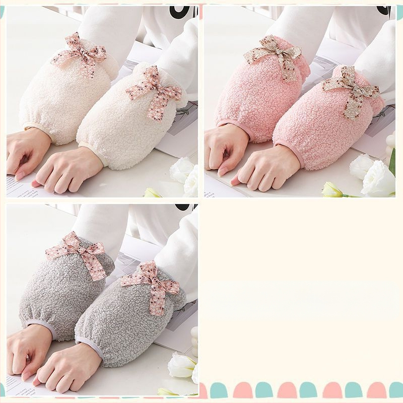 Oversleeves pentru femei, stil coreean, anti-murdărire, velur de iarnă, design original