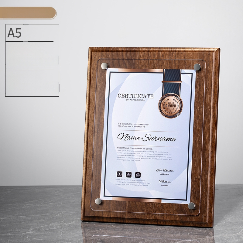 Placă din lemn pentru personalizarea medalelor cu logo, Scrisoare de autorizare a mărcii, Placă din acrilic cristal