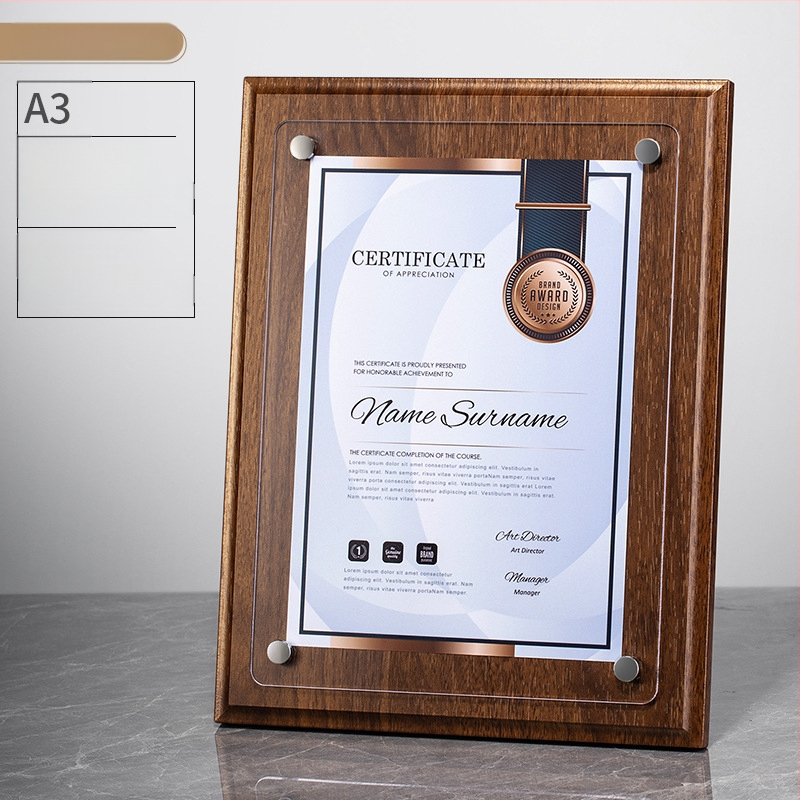 Placă din lemn pentru personalizarea medalelor cu logo, Scrisoare de autorizare a mărcii, Placă din acrilic cristal