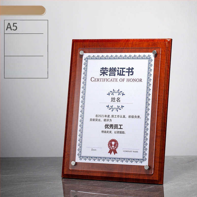 Placă din lemn pentru personalizarea medalelor cu logo, Scrisoare de autorizare a mărcii, Placă din acrilic cristal