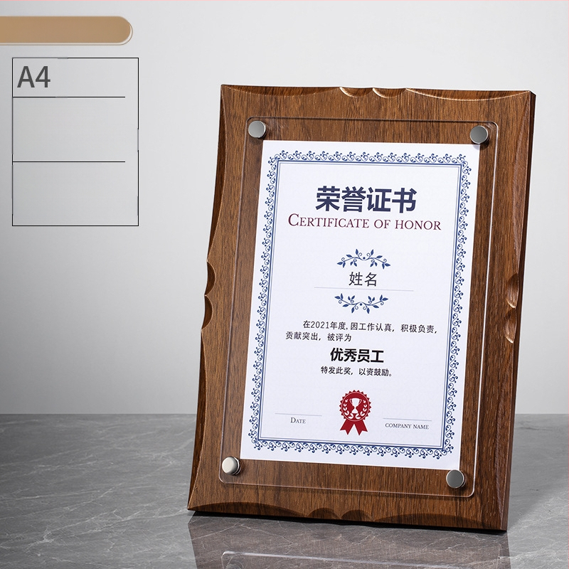 Placă din lemn pentru personalizarea medalelor cu logo, Scrisoare de autorizare a mărcii, Placă din acrilic cristal