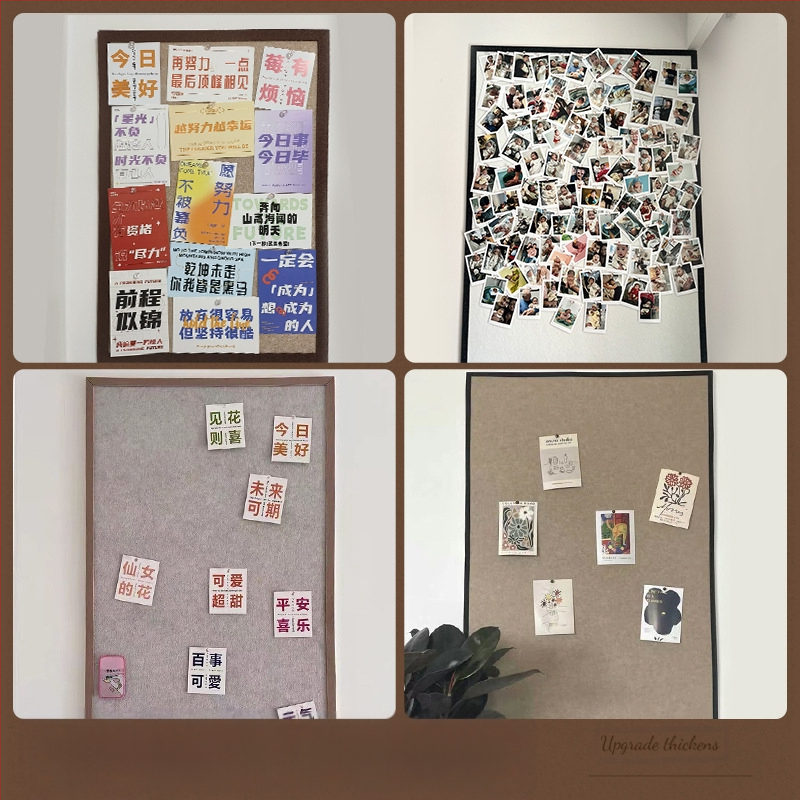 Set perete foto: panouri fetru, autocolante fetru pentru perete și placă de plută pentru fotografii (Materiale: fetru, fetru de lână, plută; Componente: panouri din fetru, placă de plută, autocolante pentru perete; Potrivit pentru fotografii Polaroid)