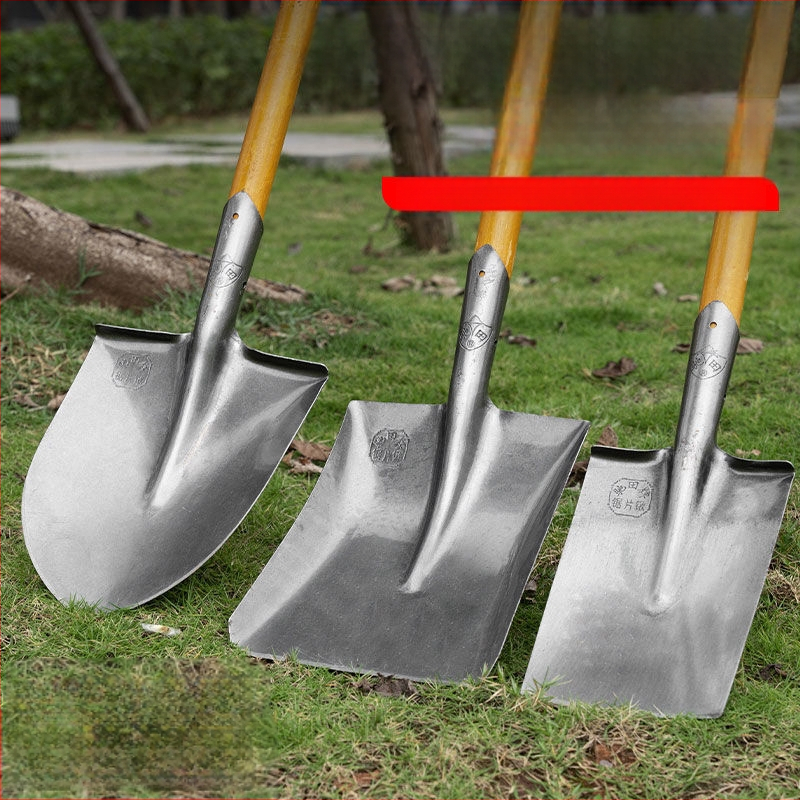 Tűzoltó ásó magas szénacél fejjel és fa nyéllel, bányászati felhasználásra — Golden Dragon