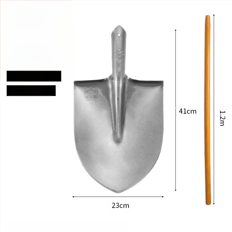 Tűzoltó ásó magas szénacél fejjel és fa nyéllel, bányászati felhasználásra — Golden Dragon