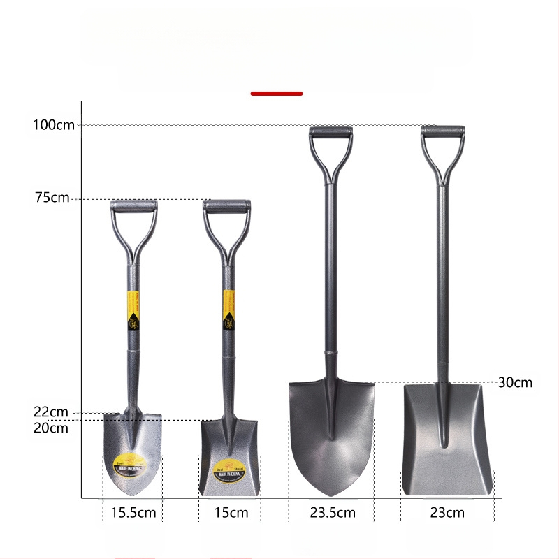 Манганова стоманена едночастна лопата за копаене