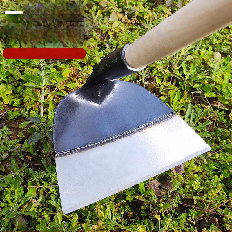 Hosszú nyeletű gyomirtó kapa teljes acélból, erősített fejjel, kültéri kertészkedéshez