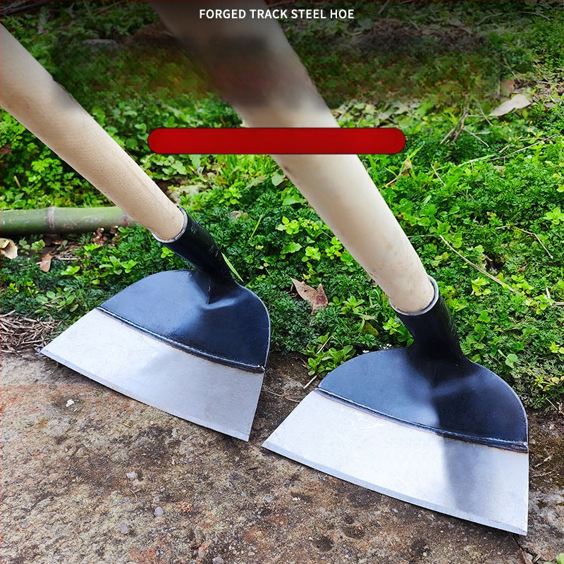 Hosszú nyeletű gyomirtó kapa teljes acélból, erősített fejjel, kültéri kertészkedéshez