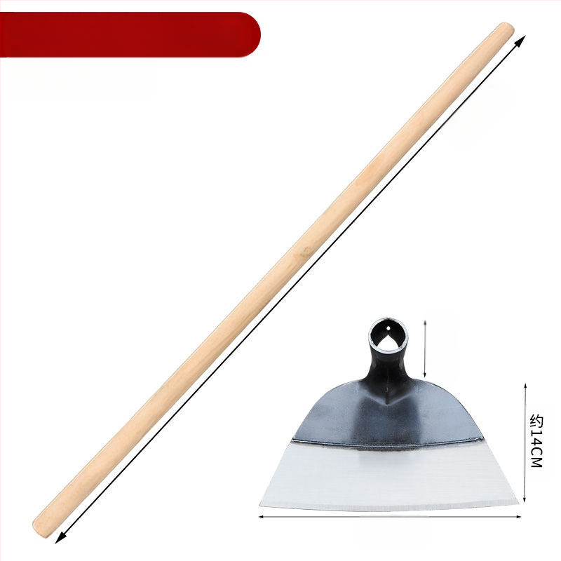 Hosszú nyeletű gyomirtó kapa teljes acélból, erősített fejjel, kültéri kertészkedéshez