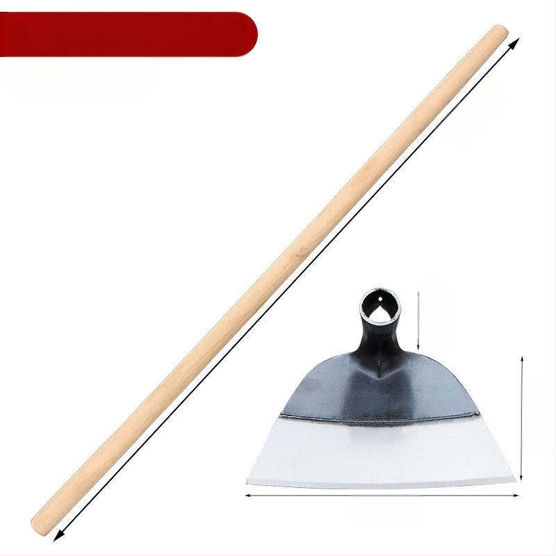 Hosszú nyeletű gyomirtó kapa teljes acélból, erősített fejjel, kültéri kertészkedéshez