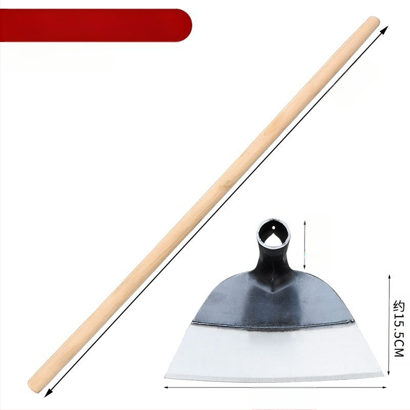 Hosszú nyeletű gyomirtó kapa teljes acélból, erősített fejjel, kültéri kertészkedéshez