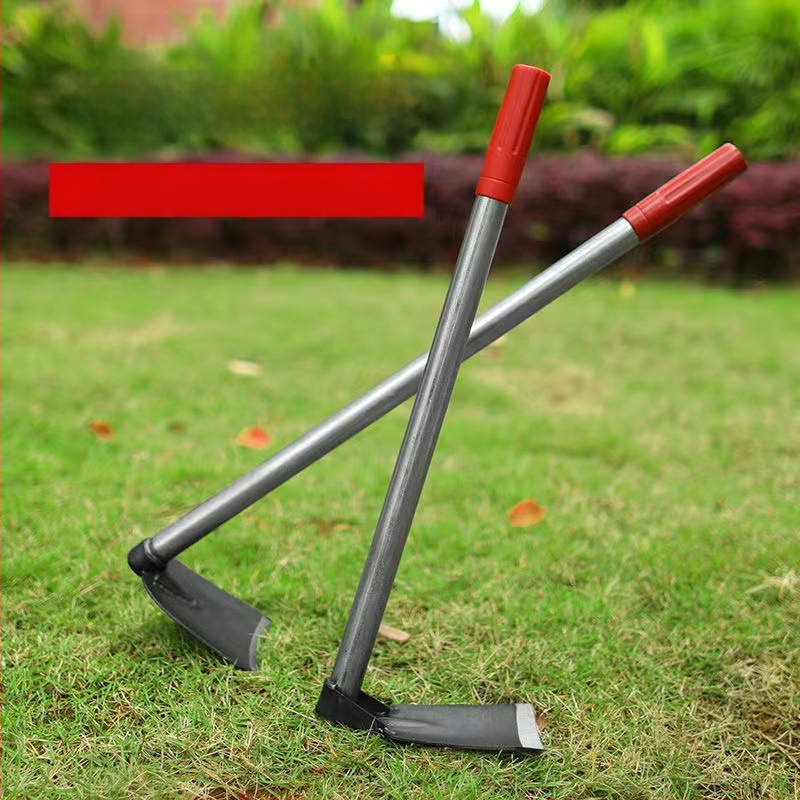  Lopată de grădină cu dublă utilizare, greblă cu trei dinți, vârf ascuțit; Wanxing marcă, bază din oțel, unelte de construcții