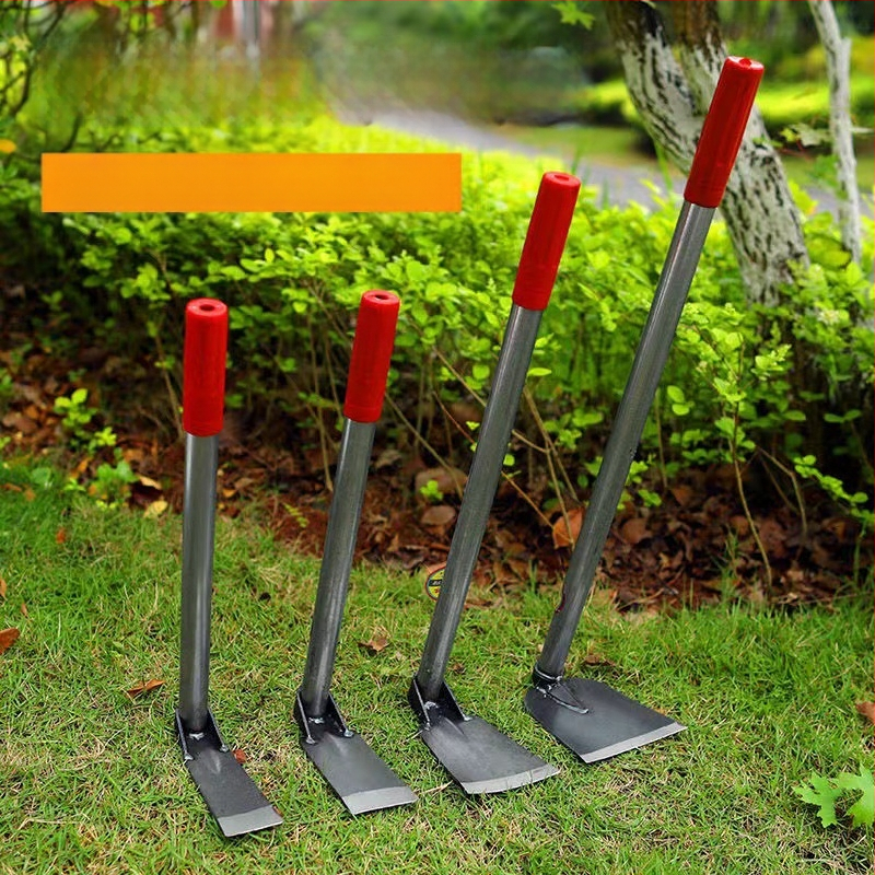  Lopată de grădină cu dublă utilizare, greblă cu trei dinți, vârf ascuțit; Wanxing marcă, bază din oțel, unelte de construcții