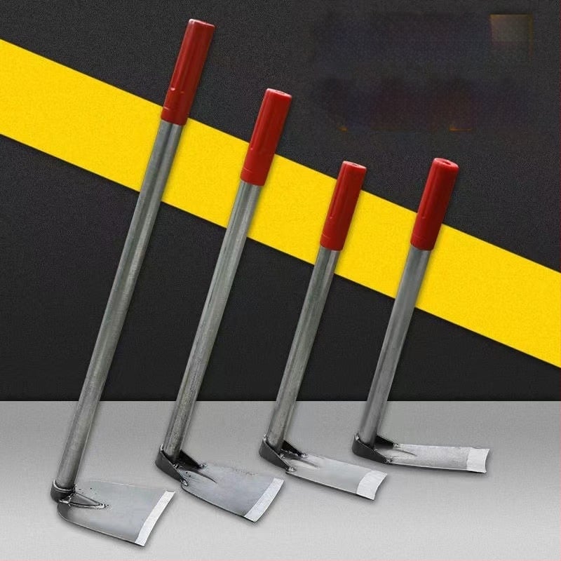  Lopată de grădină cu dublă utilizare, greblă cu trei dinți, vârf ascuțit; Wanxing marcă, bază din oțel, unelte de construcții