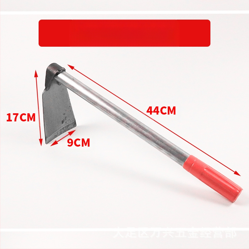  Lopată de grădină cu dublă utilizare, greblă cu trei dinți, vârf ascuțit; Wanxing marcă, bază din oțel, unelte de construcții