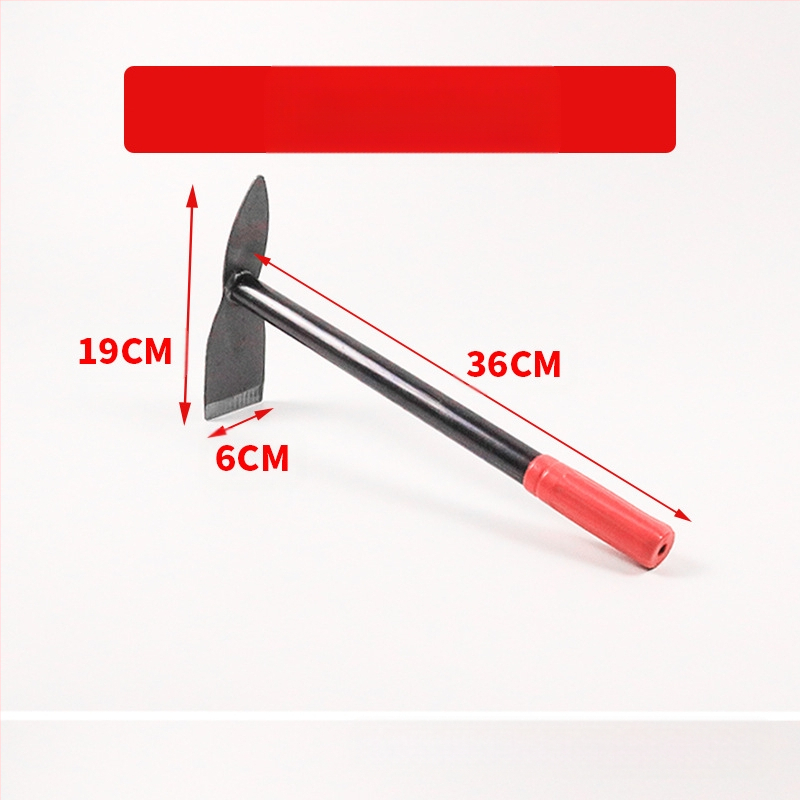  Lopată de grădină cu dublă utilizare, greblă cu trei dinți, vârf ascuțit; Wanxing marcă, bază din oțel, unelte de construcții