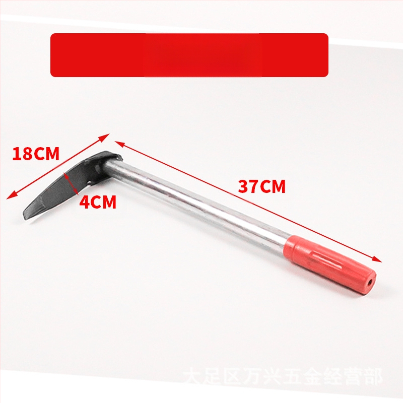  Lopată de grădină cu dublă utilizare, greblă cu trei dinți, vârf ascuțit; Wanxing marcă, bază din oțel, unelte de construcții