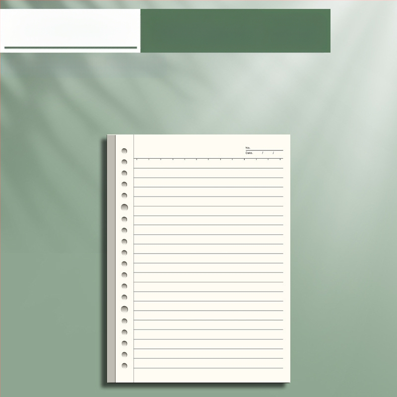 Caurspīdīgs piezīmju grāmatiņa ar noņemamu iekšējo bloku un kvadrātveida lapām, ideāli piemērots vidusskolas skolēniem