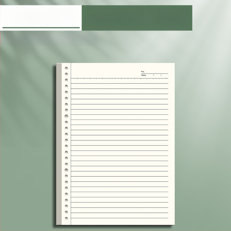 Caurspīdīgs piezīmju grāmatiņa ar noņemamu iekšējo bloku un kvadrātveida lapām, ideāli piemērots vidusskolas skolēniem