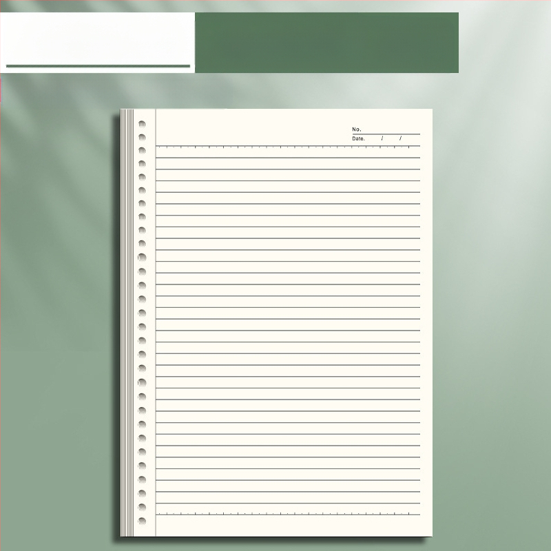 Caurspīdīgs piezīmju grāmatiņa ar noņemamu iekšējo bloku un kvadrātveida lapām, ideāli piemērots vidusskolas skolēniem