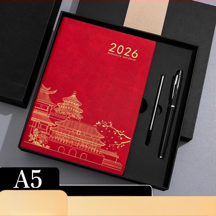 Bilježnica Qingyile stationery, navlaka od umjetne kože, žično povezivanje, Daolin papir, 80 g/m²