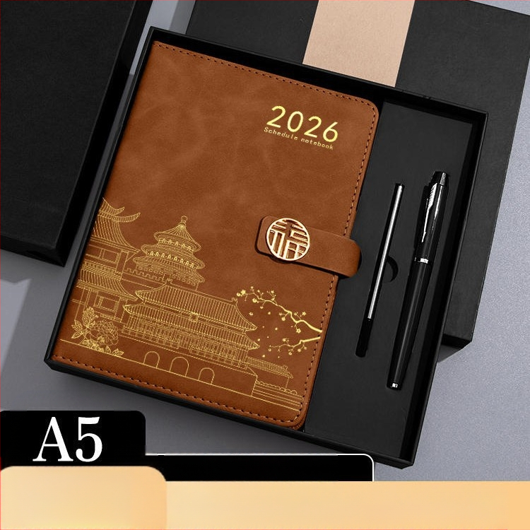 Bilježnica Qingyile stationery, navlaka od umjetne kože, žično povezivanje, Daolin papir, 80 g/m²