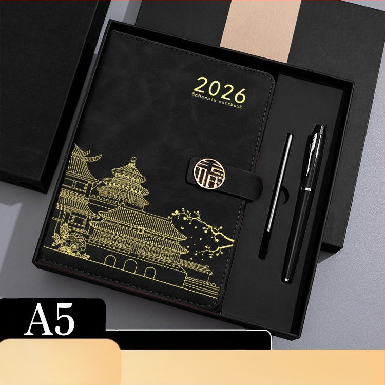 Bilježnica Qingyile stationery, navlaka od umjetne kože, žično povezivanje, Daolin papir, 80 g/m²