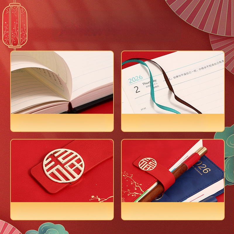 Bilježnica Qingyile stationery, navlaka od umjetne kože, žično povezivanje, Daolin papir, 80 g/m²