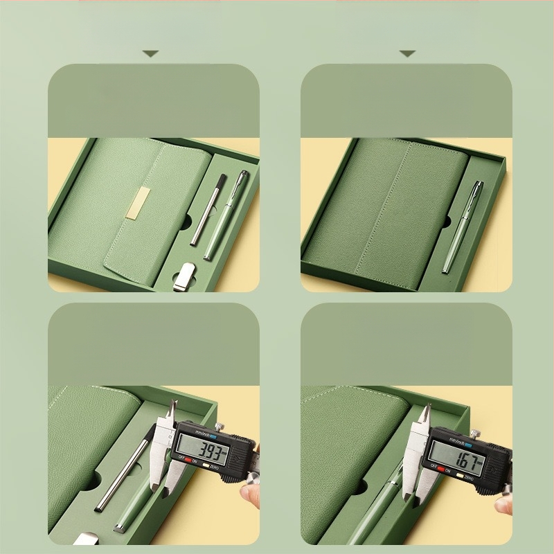 Poklon set bilježnica s PU koricama, spiralno povezivanje, Dowling papir 80 g, USB 16 GB, metalno pero s refillom