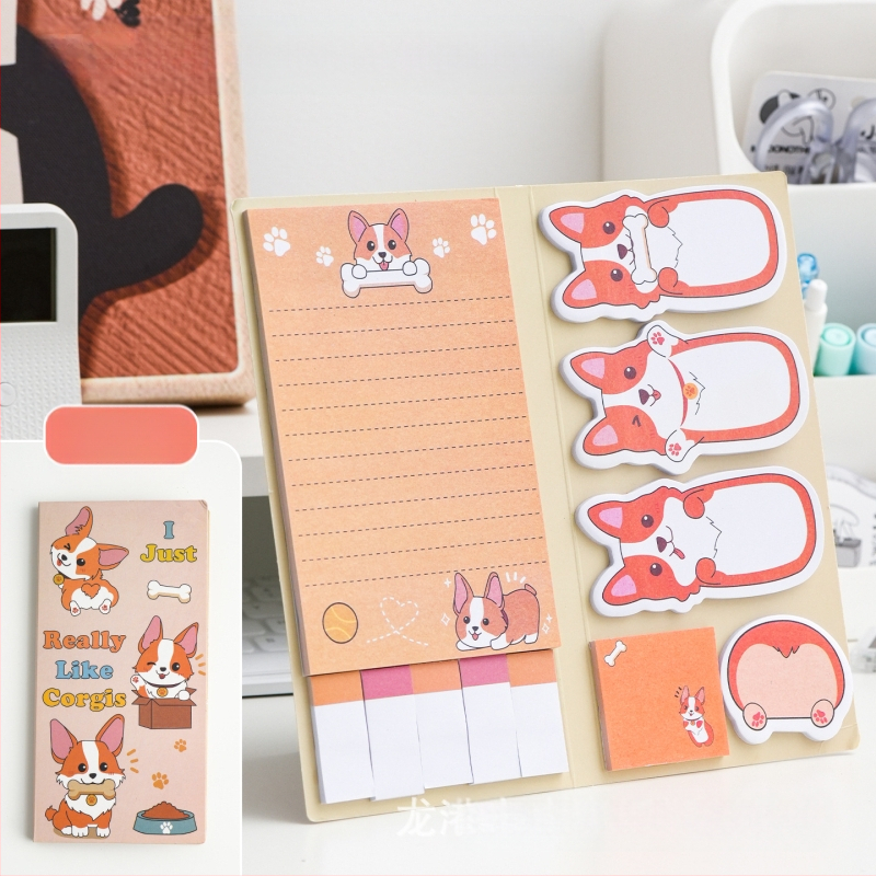 Post-it piezīmes dzīvnieku formās, 30 lapas, līmējošas