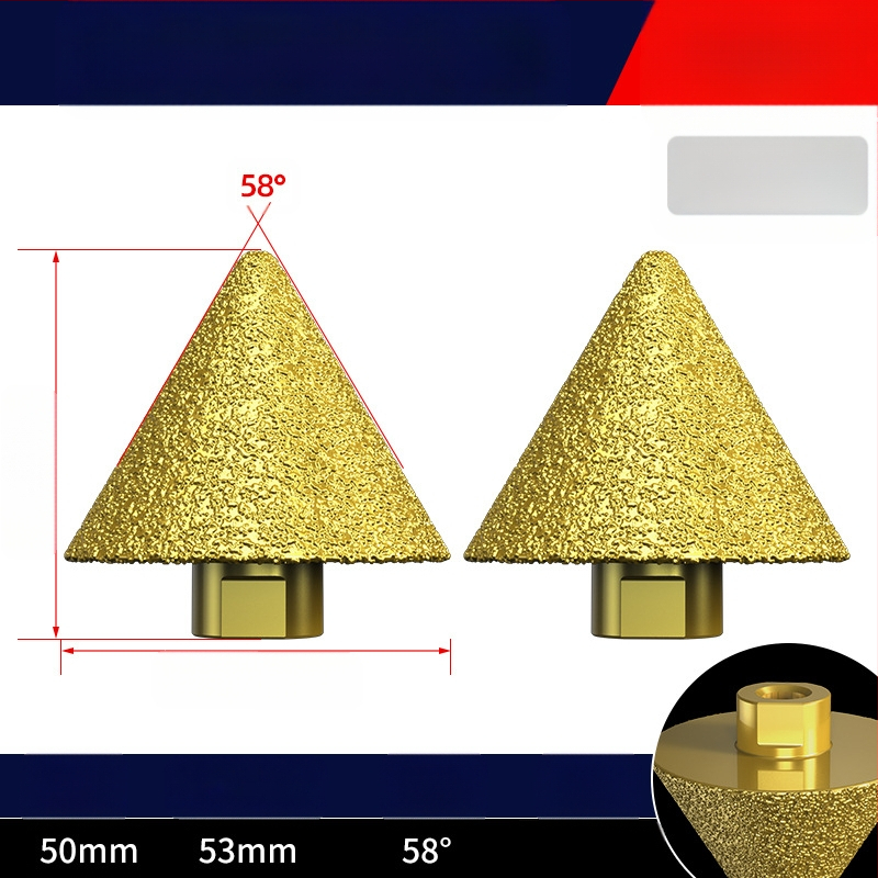 Haoqi Диамантен фрезер за заобляне на ръбове за керамични плочки и мрамор – отвори за дупки, разширител на отвори, бур за пробиване, конусовидна глава за шлайфане