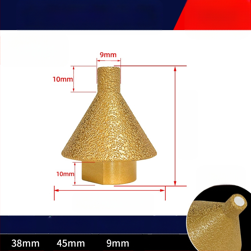 Haoqi Диамантен фрезер за заобляне на ръбове за керамични плочки и мрамор – отвори за дупки, разширител на отвори, бур за пробиване, конусовидна глава за шлайфане