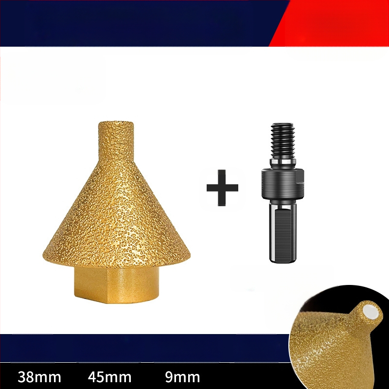 Haoqi Диамантен фрезер за заобляне на ръбове за керамични плочки и мрамор – отвори за дупки, разширител на отвори, бур за пробиване, конусовидна глава за шлайфане