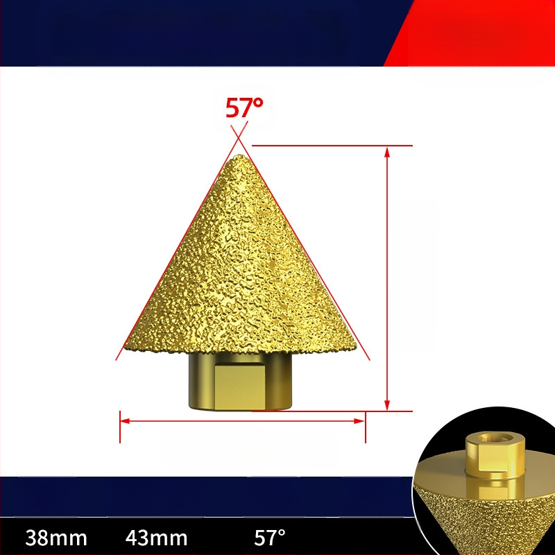 Haoqi Диамантен фрезер за заобляне на ръбове за керамични плочки и мрамор – отвори за дупки, разширител на отвори, бур за пробиване, конусовидна глава за шлайфане