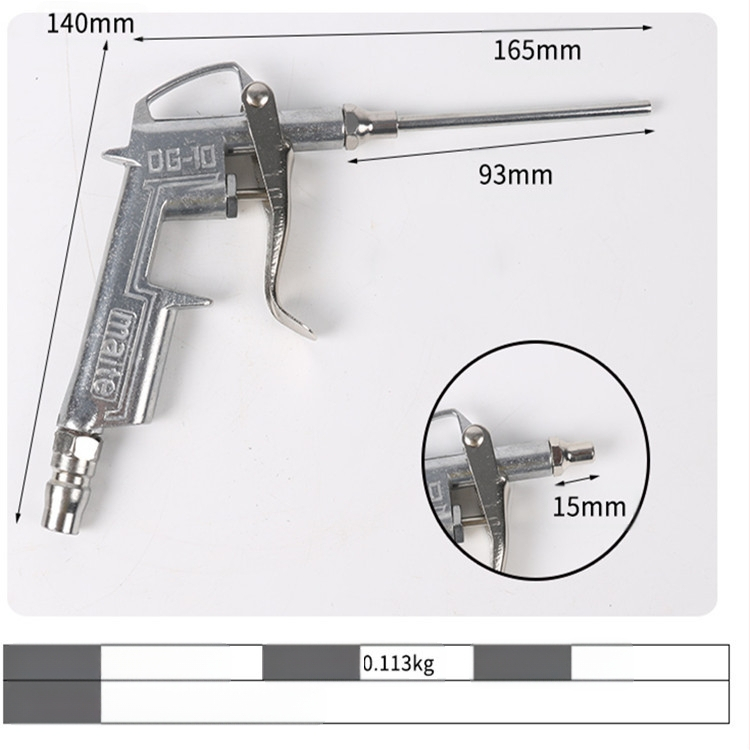 Pneimatiskā putekļu pūtēja pistole ar lielu gaisa daudzumu, augstu spiedienu, regulējamu, celtniecībai