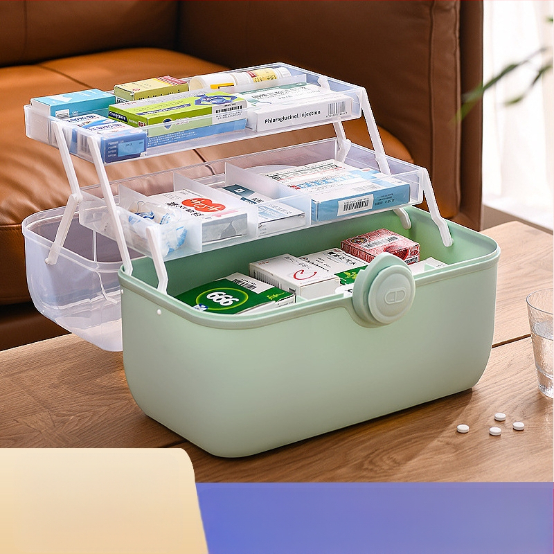 Gyógyszer-tároló doboz - Rhythm, műanyag, 3 rekesz, modell 85, hordozható (Márka Rhythm; Anyag: Műanyag; Rekeszek: 3; Modell: 85; Hordozható)