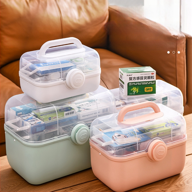 Gyógyszer-tároló doboz - Rhythm, műanyag, 3 rekesz, modell 85, hordozható (Márka Rhythm; Anyag: Műanyag; Rekeszek: 3; Modell: 85; Hordozható)