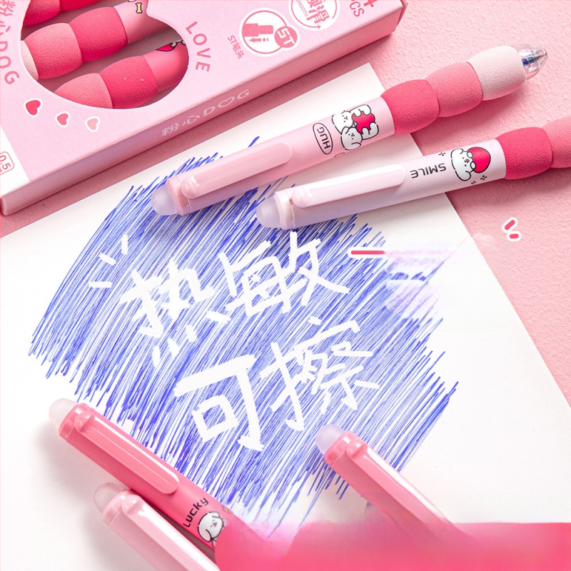 Izdzēšamā želejas pildspalva ar gradientu šuvēm vāciņu, plastmasas korpuss, klik mehānisms, nerūsējošā tērauda uzgalis