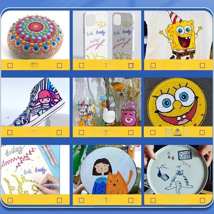 Hundred Knowledge akrila marķieris, ūdensizturīgs, graffiti un akvareļu zīmējumiem