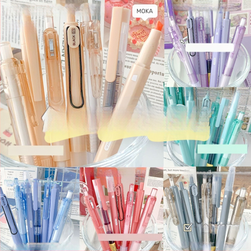 Gēla pildspalva ar plastmasas korpusu, nerūsējošā tērauda gals, neizdzēšams