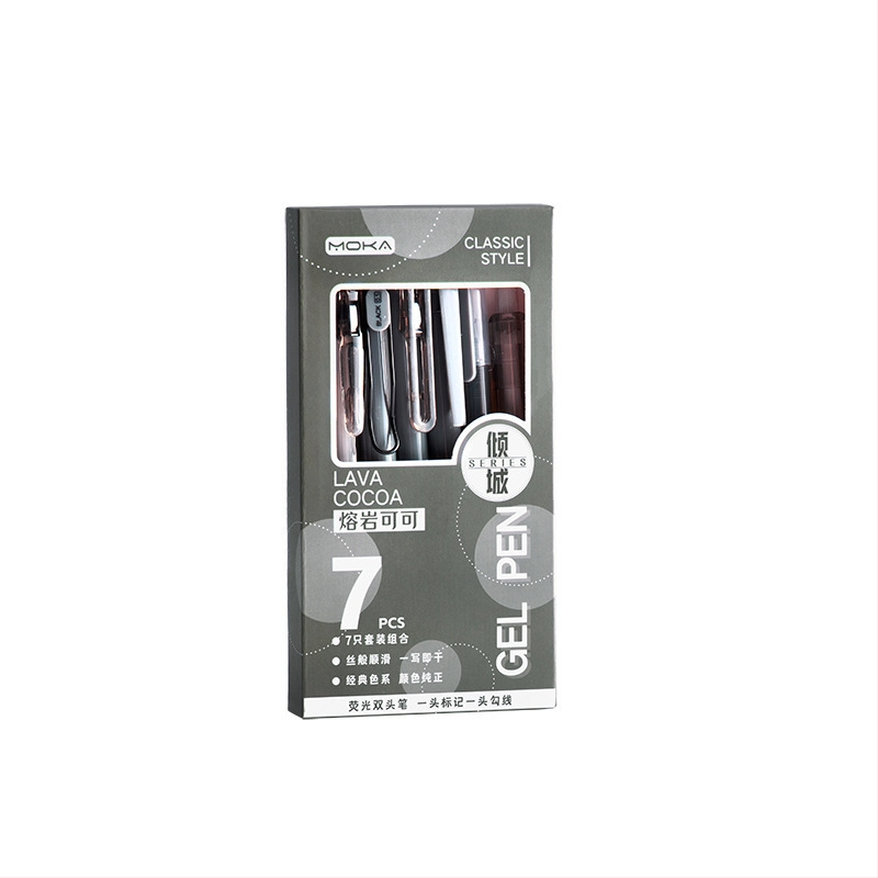 Gēla pildspalva ar plastmasas korpusu, nerūsējošā tērauda gals, neizdzēšams