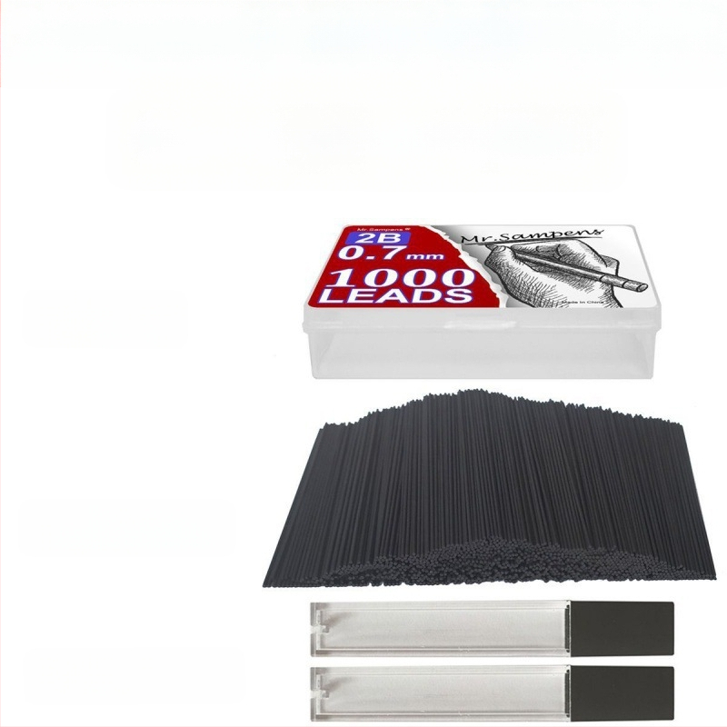 Longyi γόμωση μολυβιού μηχανικού με ρητινώδη πυρήνα, μεταλλικό περίβλημα, 2 εφεδρικές γόμισες