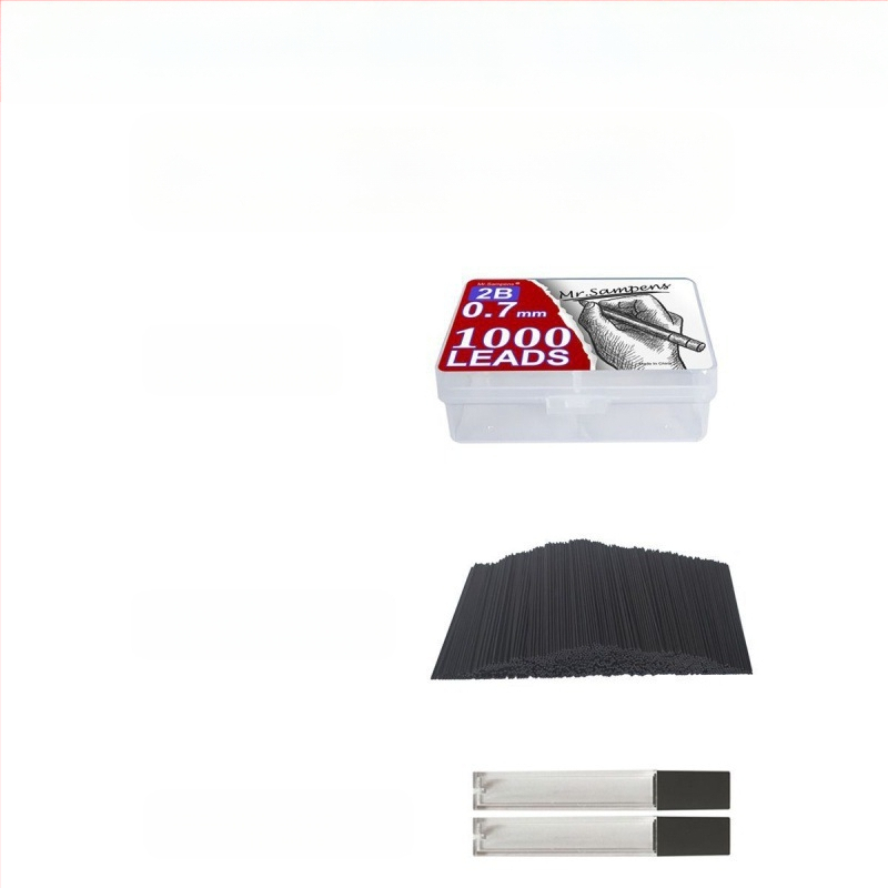 Longyi γόμωση μολυβιού μηχανικού με ρητινώδη πυρήνα, μεταλλικό περίβλημα, 2 εφεδρικές γόμισες