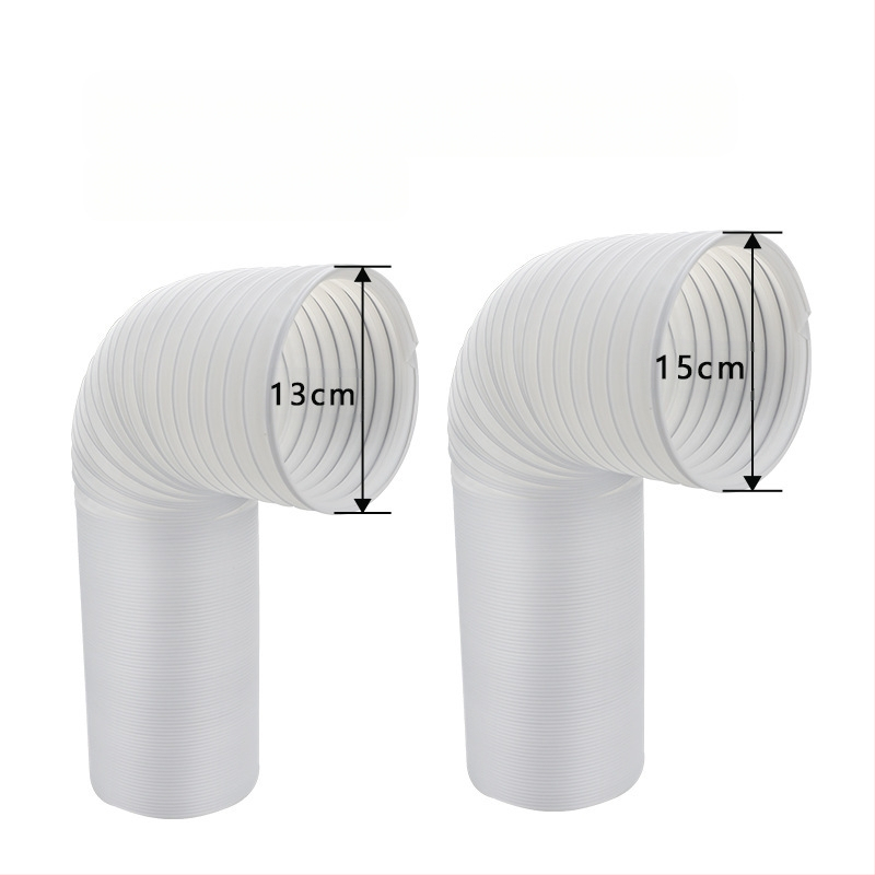 Преносима тръба за изхвърляне на въздух от климатик с телескопичен топлообменник и усилена кордувана PP тръба с метална армировка